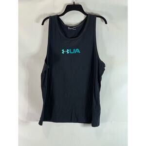 UNDER ARMOUR Men's Black Scoop-Neck UA Heatgear Loose Sleeveless Tank SZ L